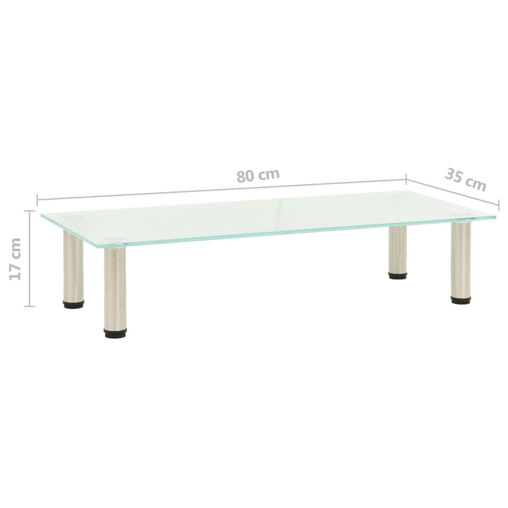 tv-bord 80x35x17 cm hærdet glas matteret