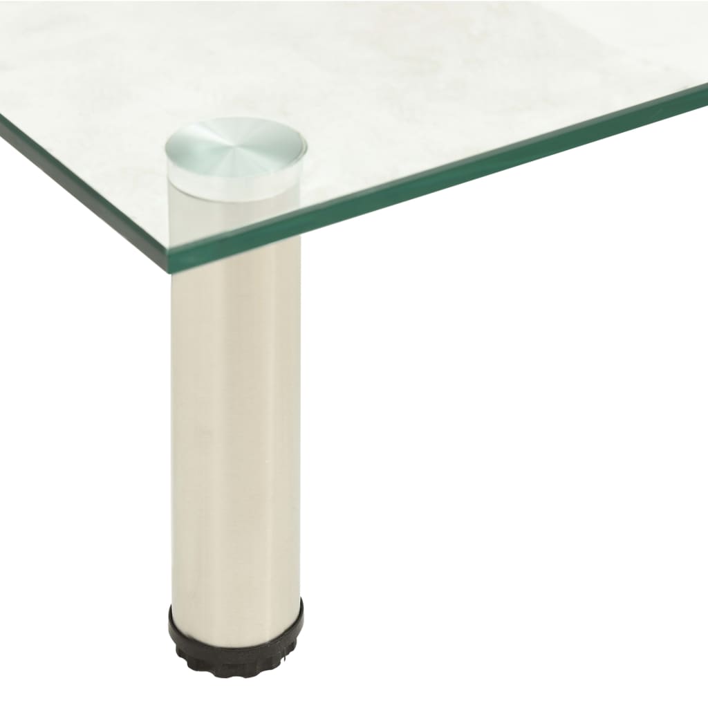 tv-bord 80x35x17 cm hærdet glas transparent
