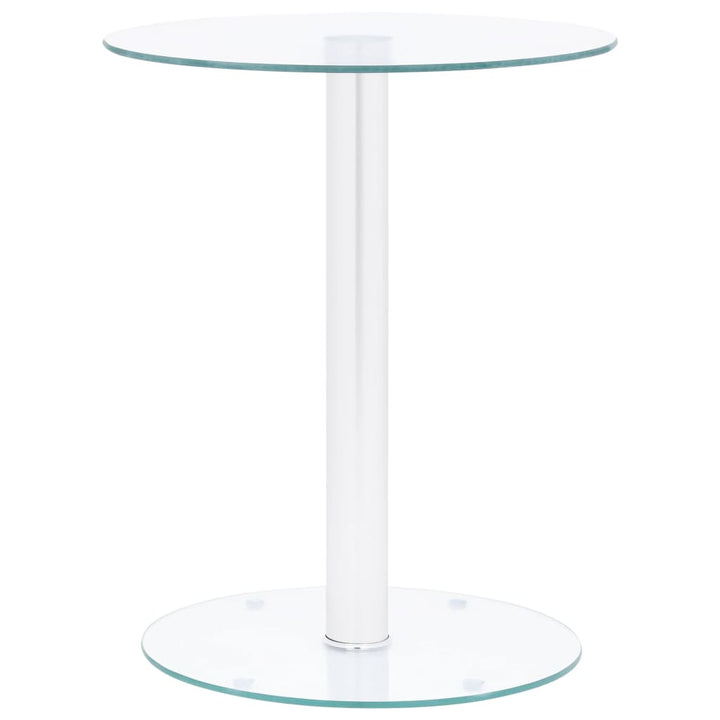 sofabord 40 cm hærdet glas transparent