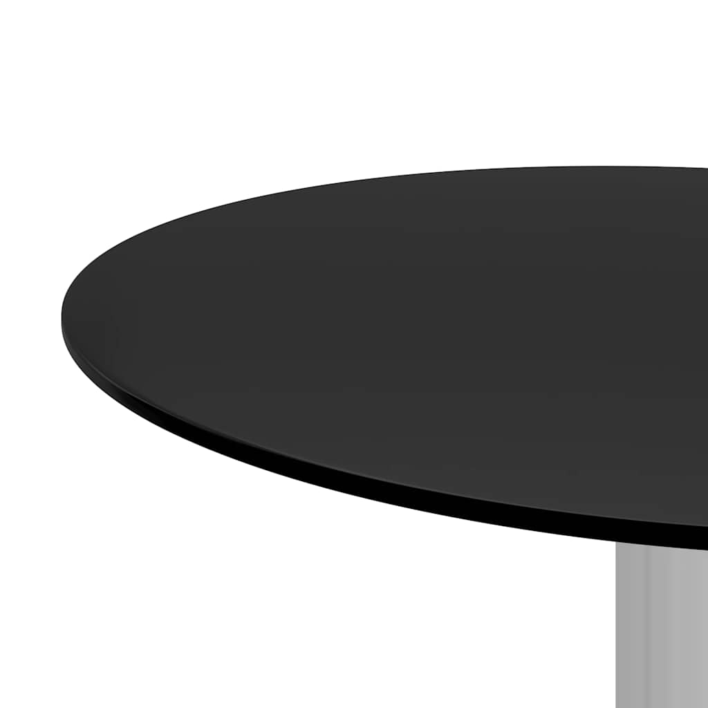 sofabord 40 cm hærdet glas sort