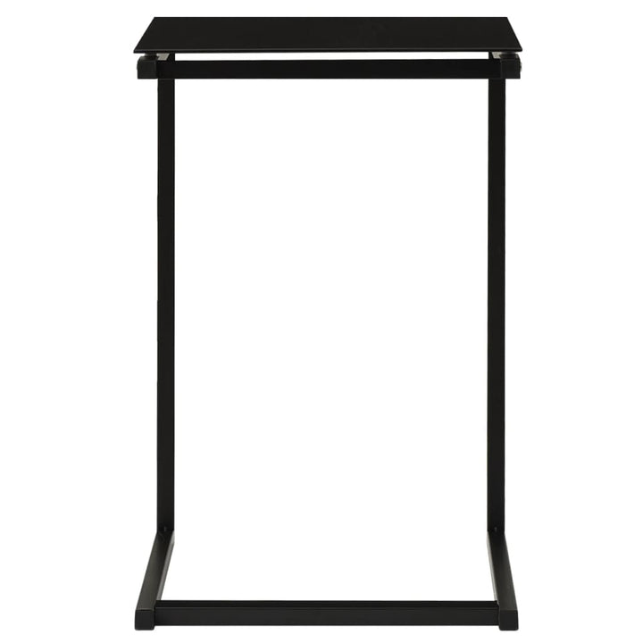 sidebord 40x40x60 cm hærdet glas sort