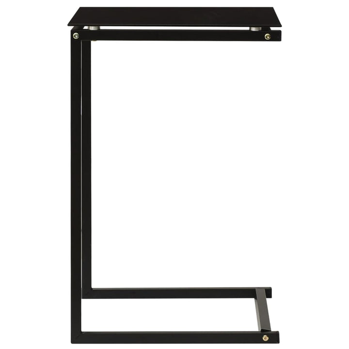 sidebord 40x40x60 cm hærdet glas sort