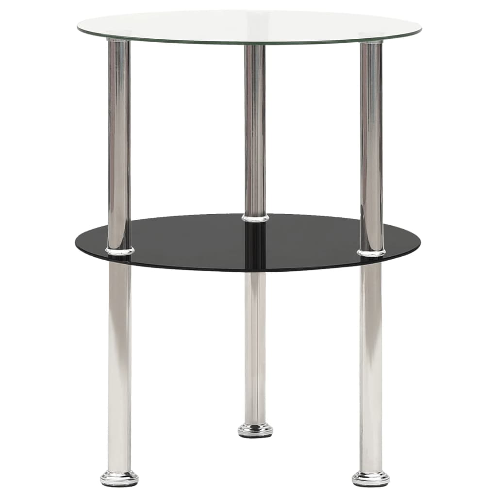 sidebord 50x35x65 cm hærdet glas transparent