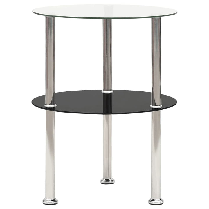 sidebord 50x35x65 cm hærdet glas transparent
