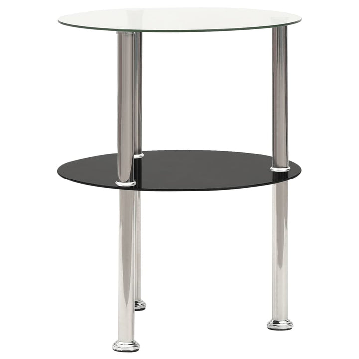 sidebord 50x35x65 cm hærdet glas transparent