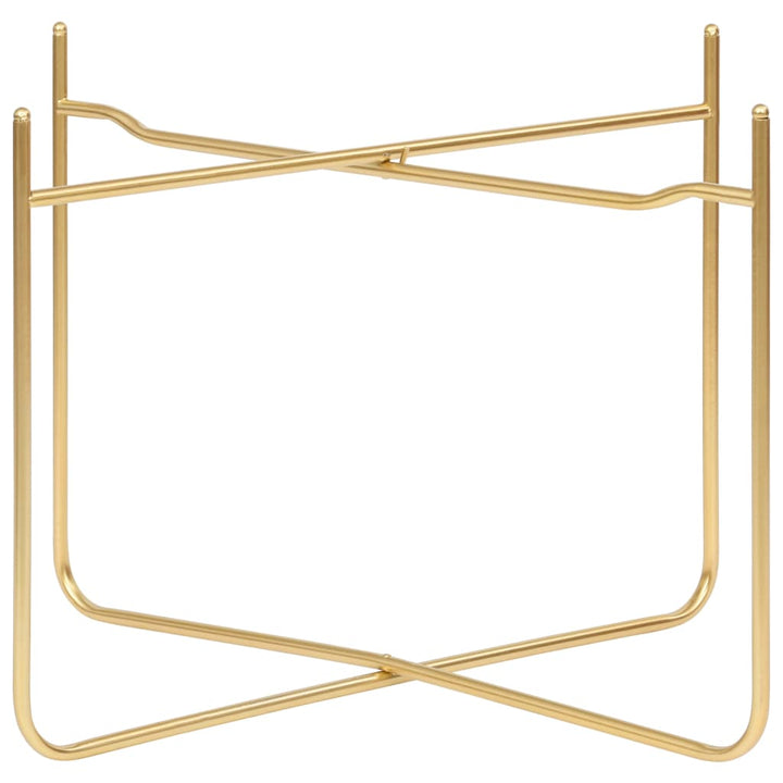 sidebord 38x38x38,5 cm MDF sort og guldfarvet