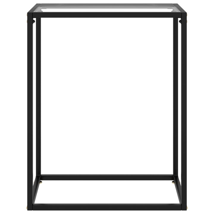 konsolbord 60x35x75 cm hærdet glas transparent