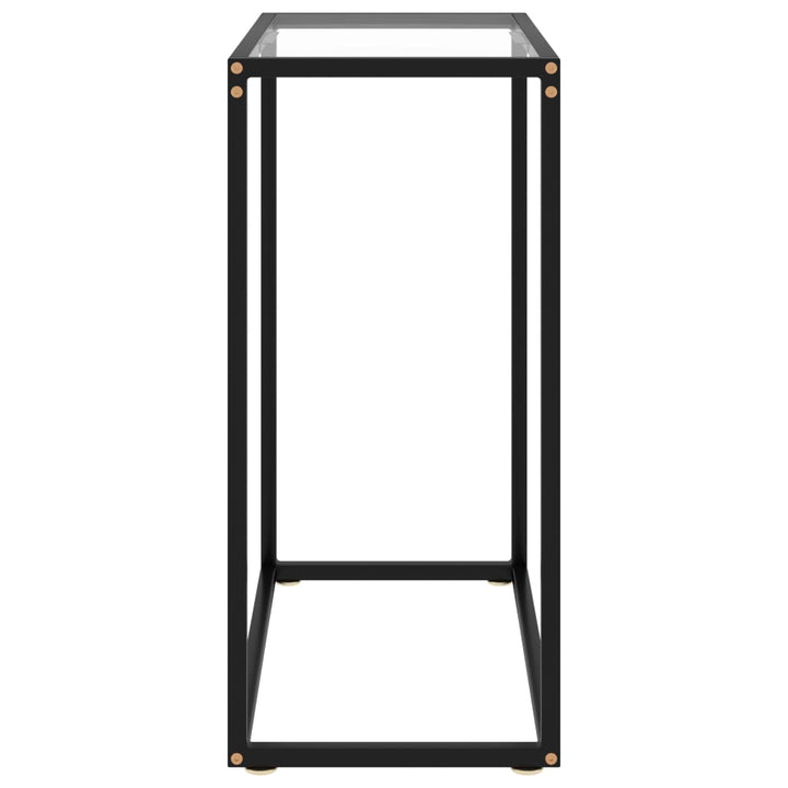 konsolbord 60x35x75 cm hærdet glas transparent