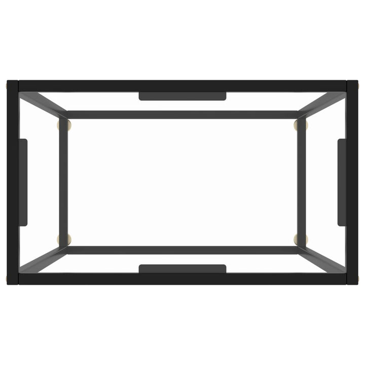 konsolbord 60x35x75 cm hærdet glas transparent