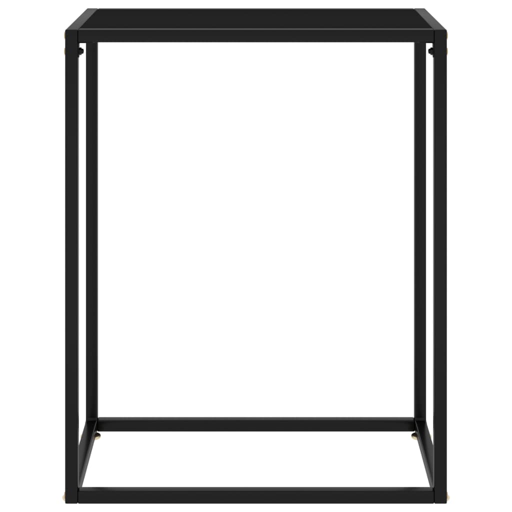 konsolbord 60x35x75 cm hærdet glas sort