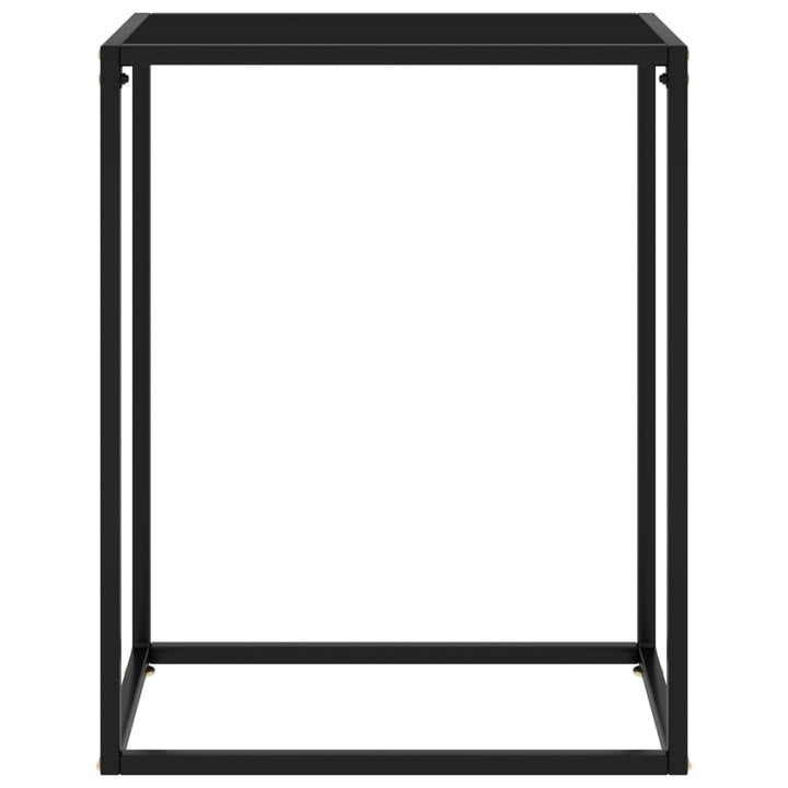 konsolbord 60x35x75 cm hærdet glas sort