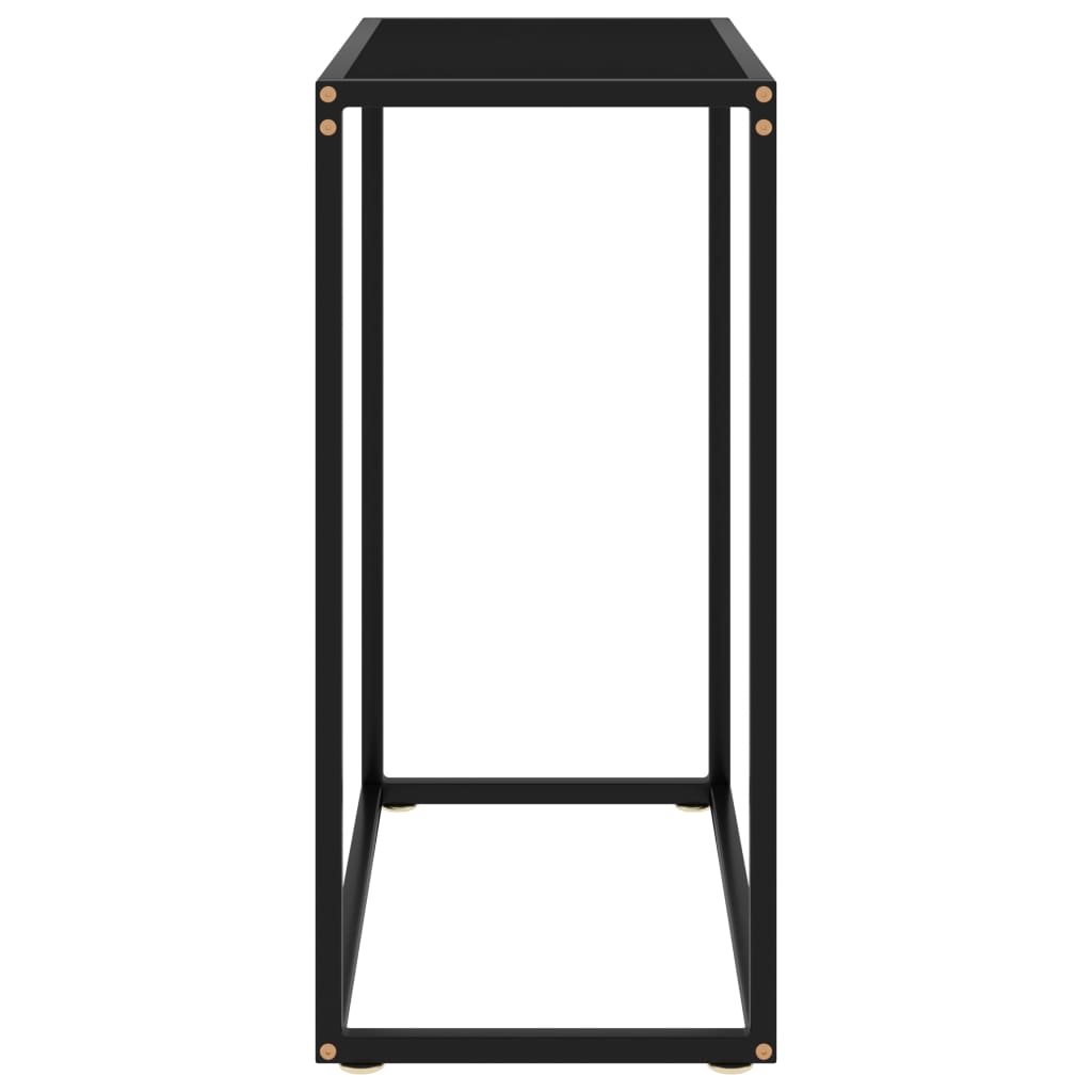 konsolbord 60x35x75 cm hærdet glas sort
