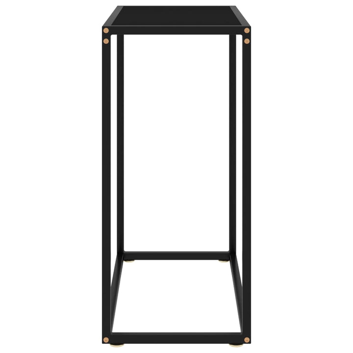 konsolbord 60x35x75 cm hærdet glas sort