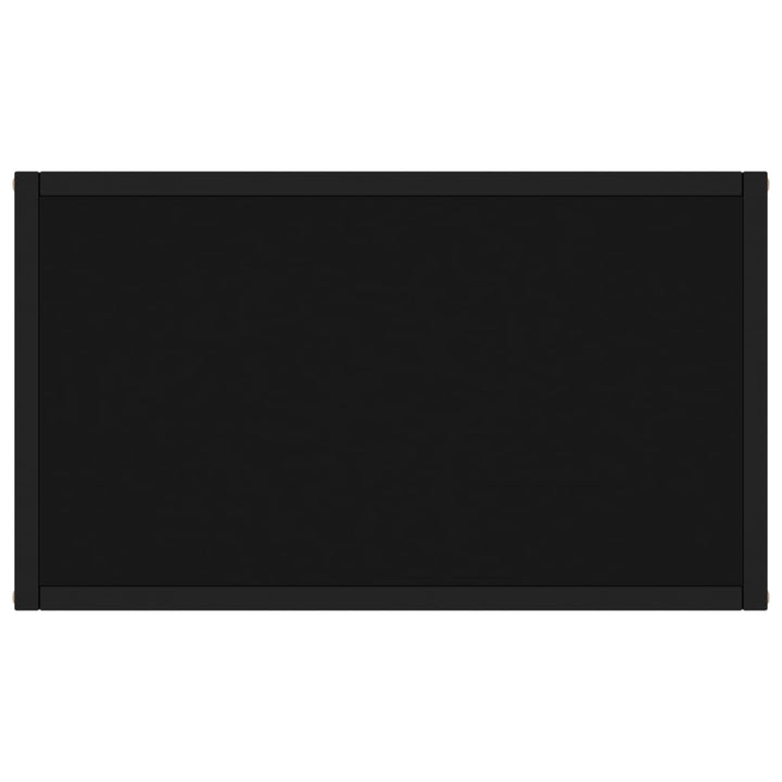konsolbord 60x35x75 cm hærdet glas sort