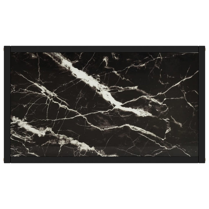 konsolbord 60x35x75 cm hærdet glas sort