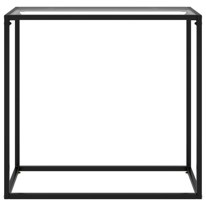 konsolbord 80x35x75 cm hærdet glas transparent
