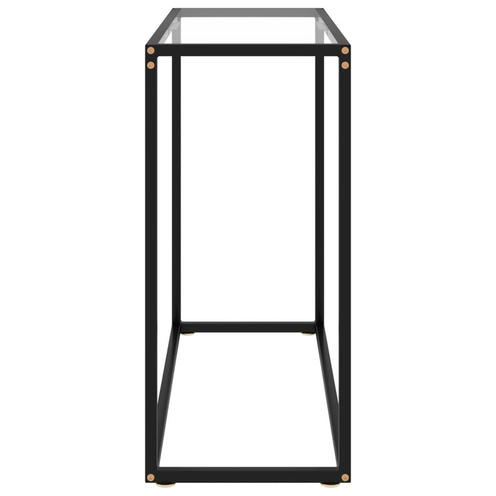 konsolbord 80x35x75 cm hærdet glas transparent
