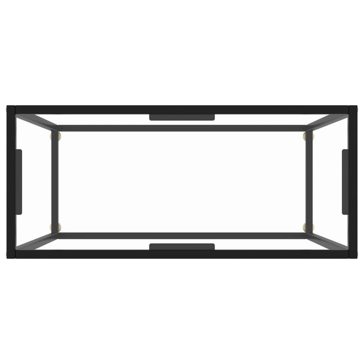 konsolbord 80x35x75 cm hærdet glas transparent