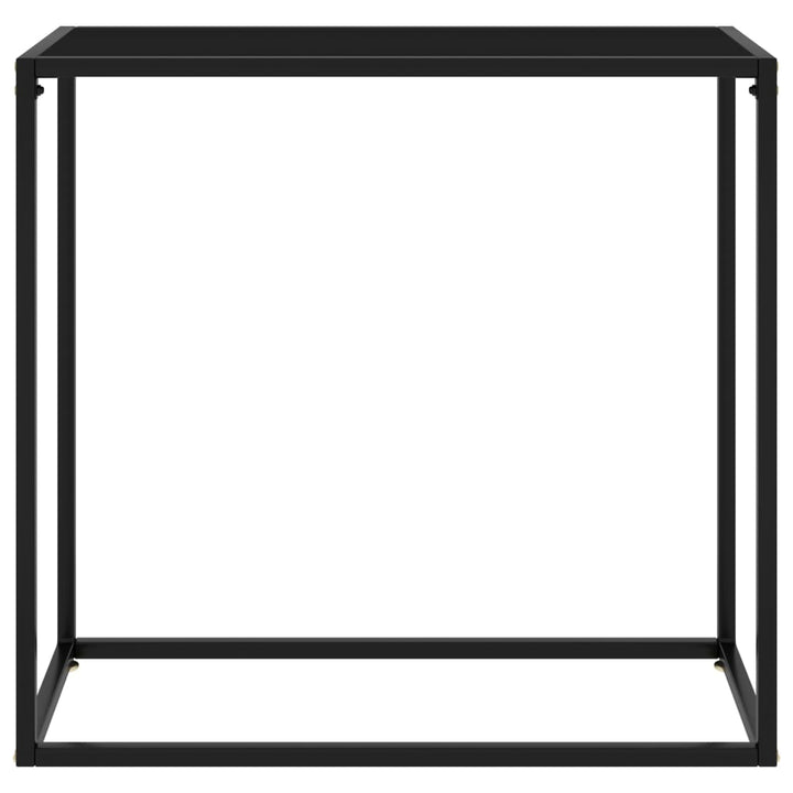 konsolbord 80x35x75 cm hærdet glas sort