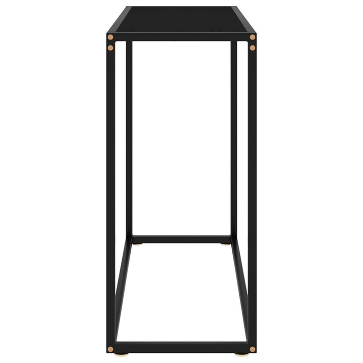 konsolbord 80x35x75 cm hærdet glas sort
