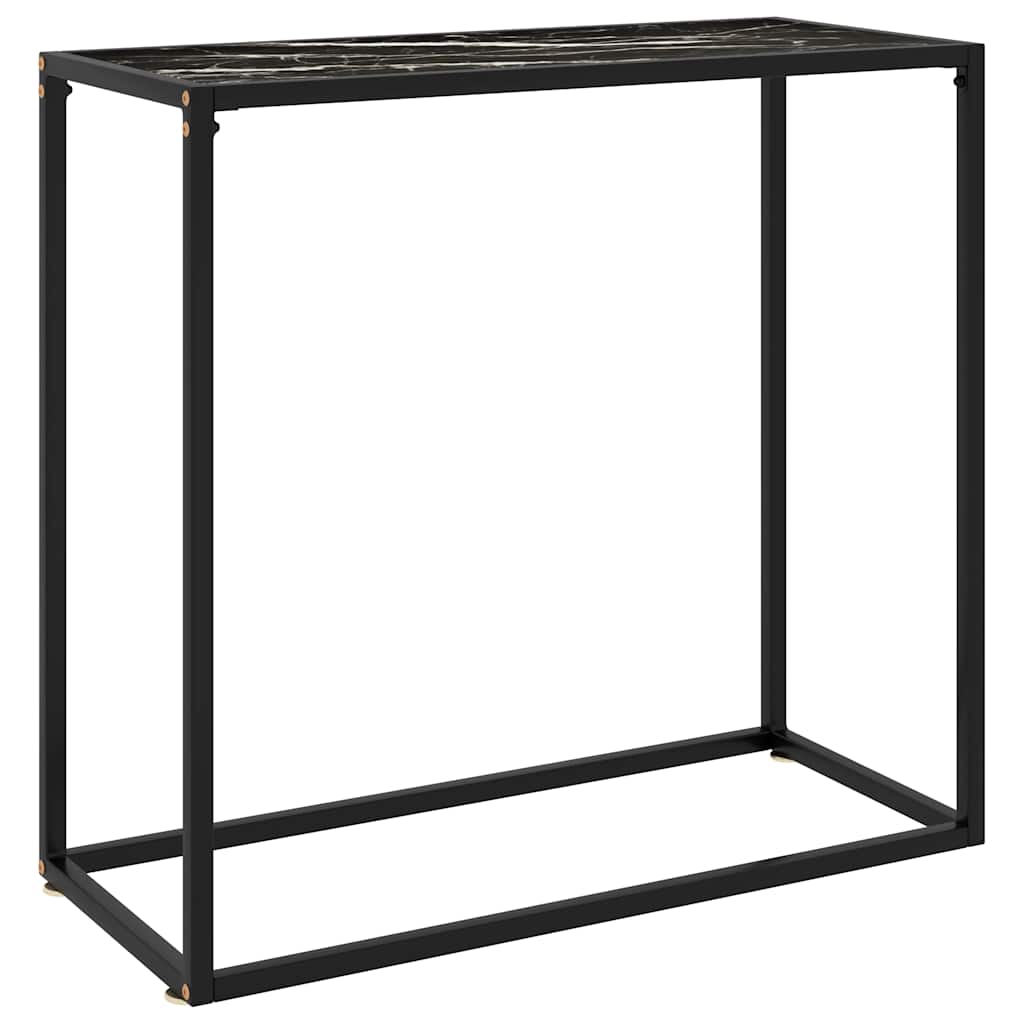 konsolbord 80x35x75 cm hærdet glas sort