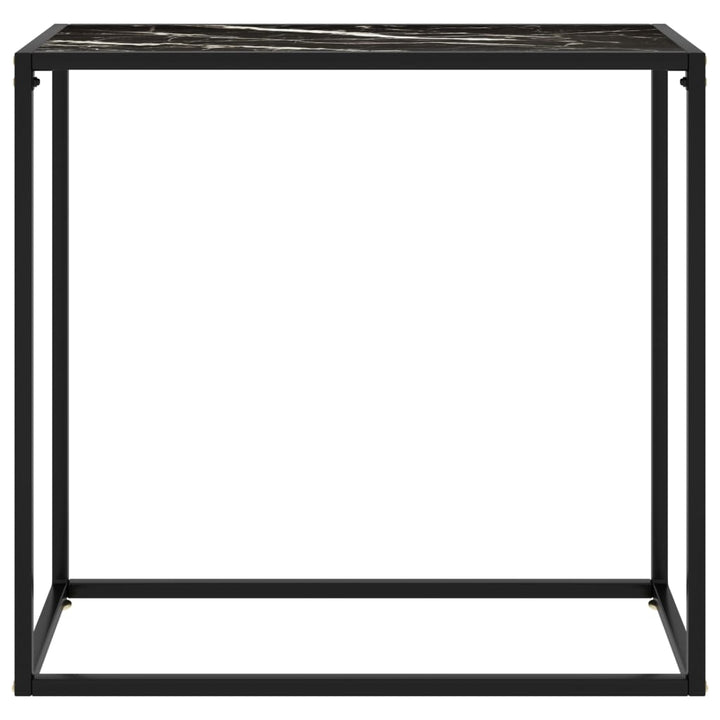 konsolbord 80x35x75 cm hærdet glas sort