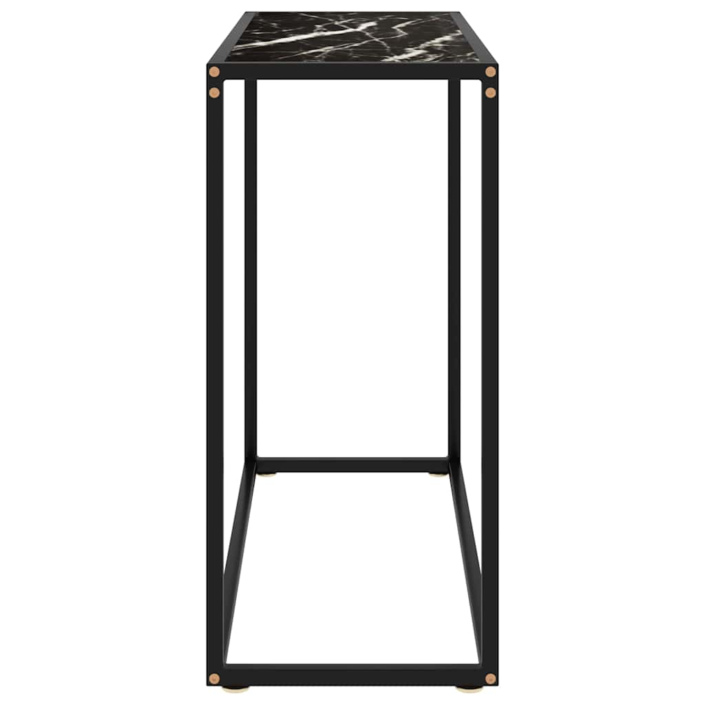 konsolbord 80x35x75 cm hærdet glas sort