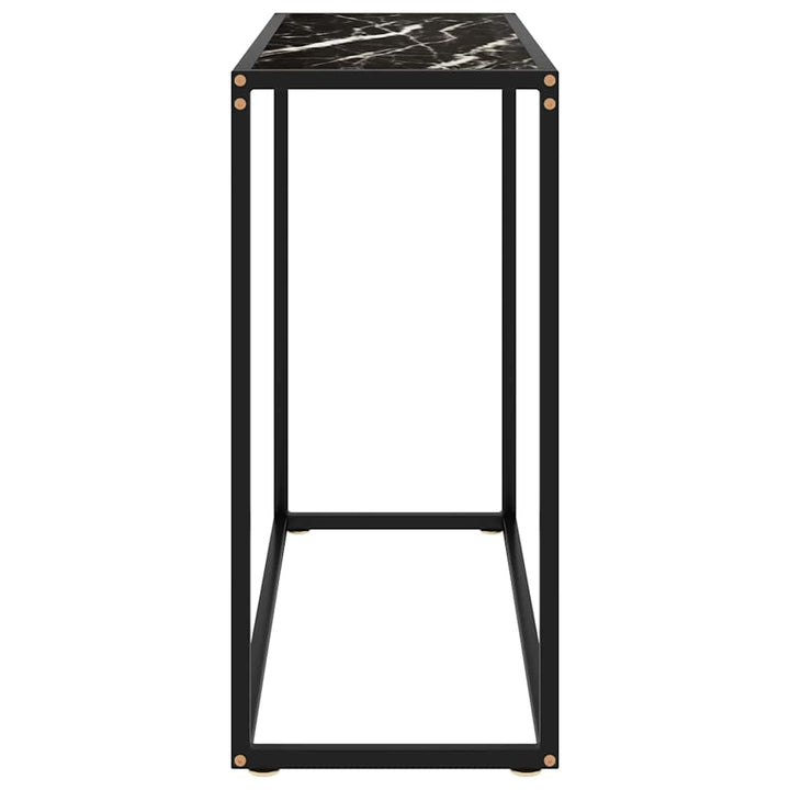 konsolbord 80x35x75 cm hærdet glas sort