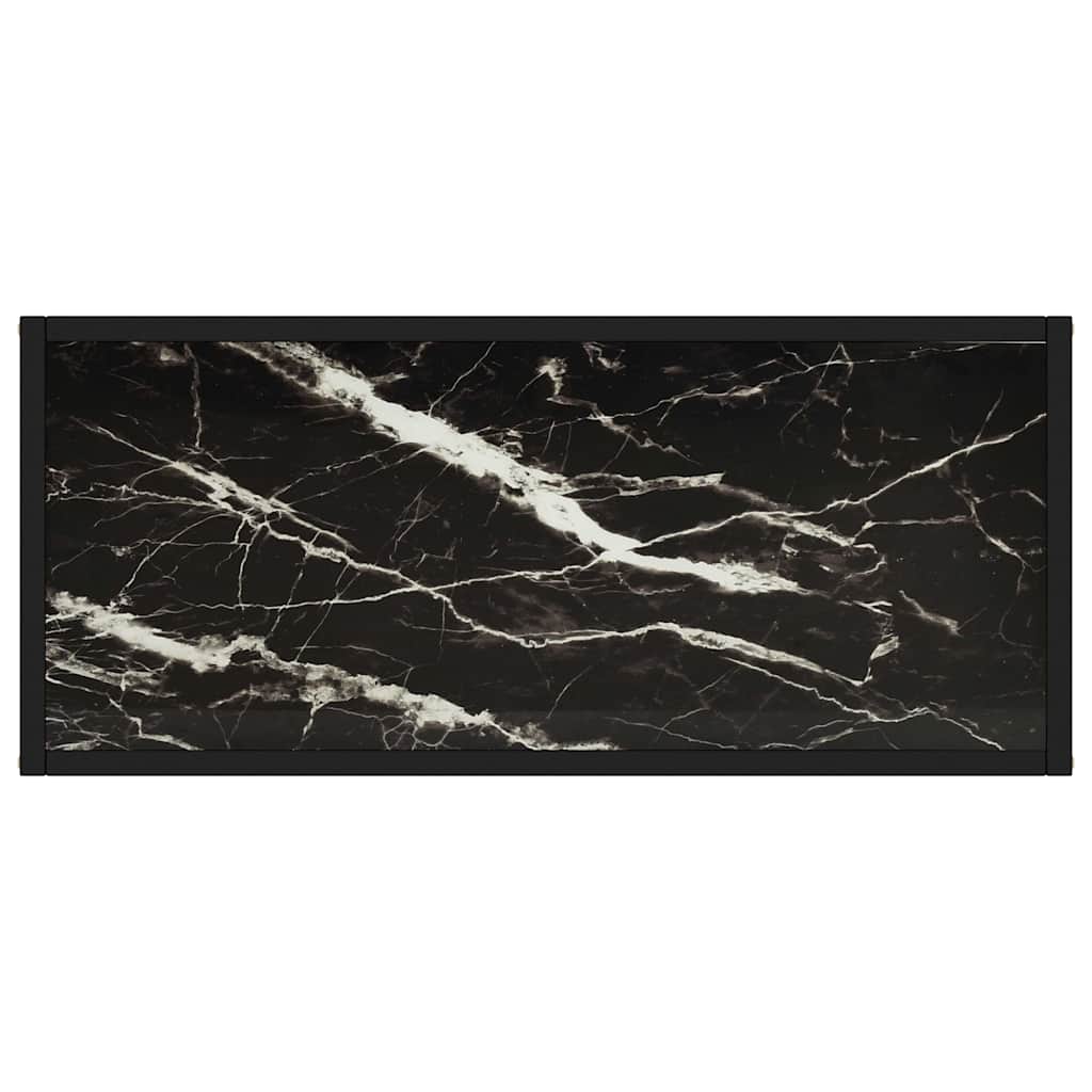 konsolbord 80x35x75 cm hærdet glas sort