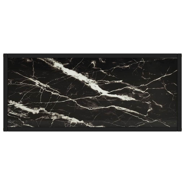 konsolbord 80x35x75 cm hærdet glas sort