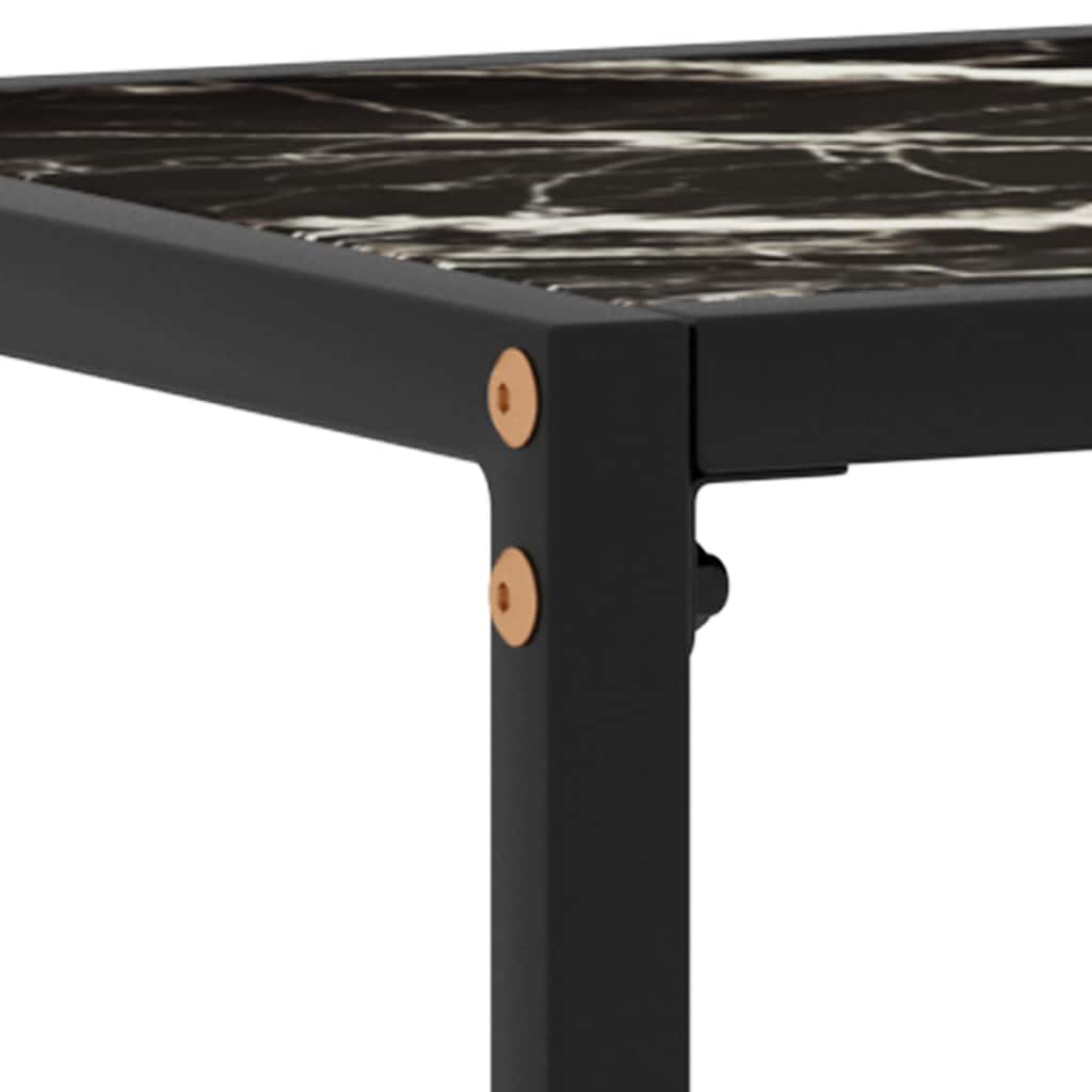 konsolbord 80x35x75 cm hærdet glas sort