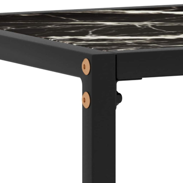 konsolbord 80x35x75 cm hærdet glas sort