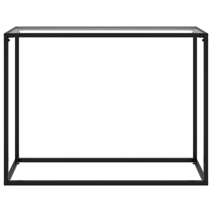 konsolbord 100x35x75 cm hærdet glas transparent