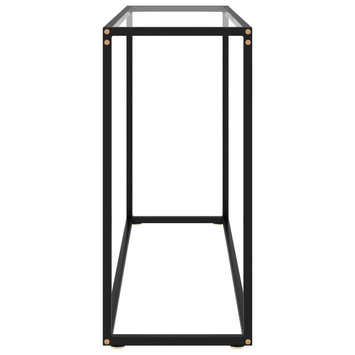konsolbord 100x35x75 cm hærdet glas transparent
