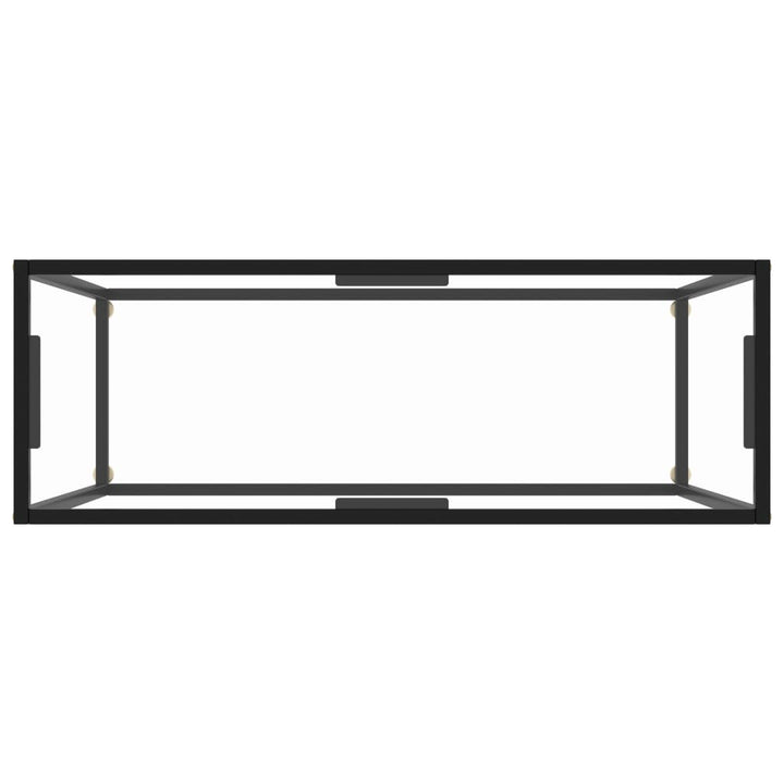 konsolbord 100x35x75 cm hærdet glas transparent