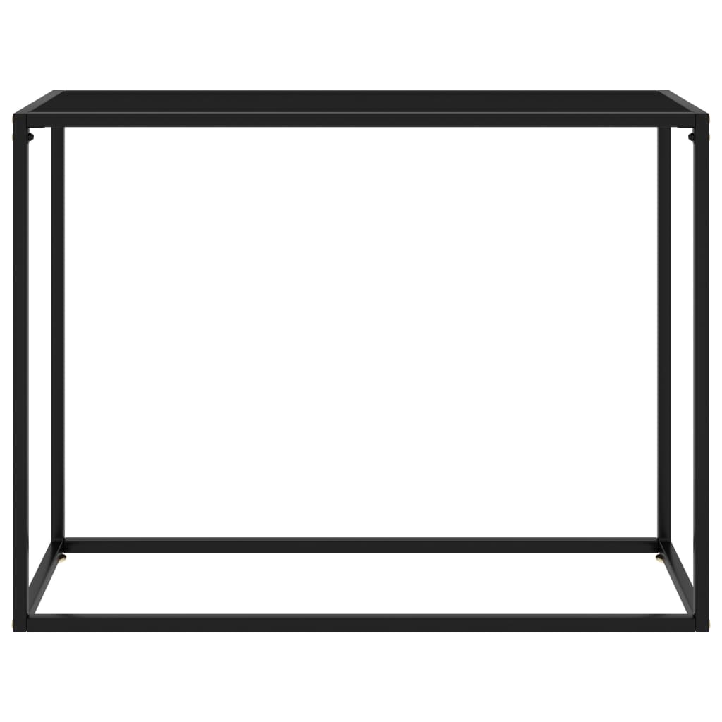 konsolbord 100x35x75 cm hærdet glas sort