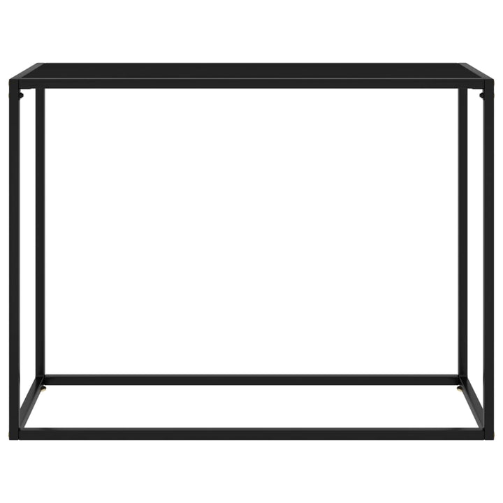 konsolbord 100x35x75 cm hærdet glas sort