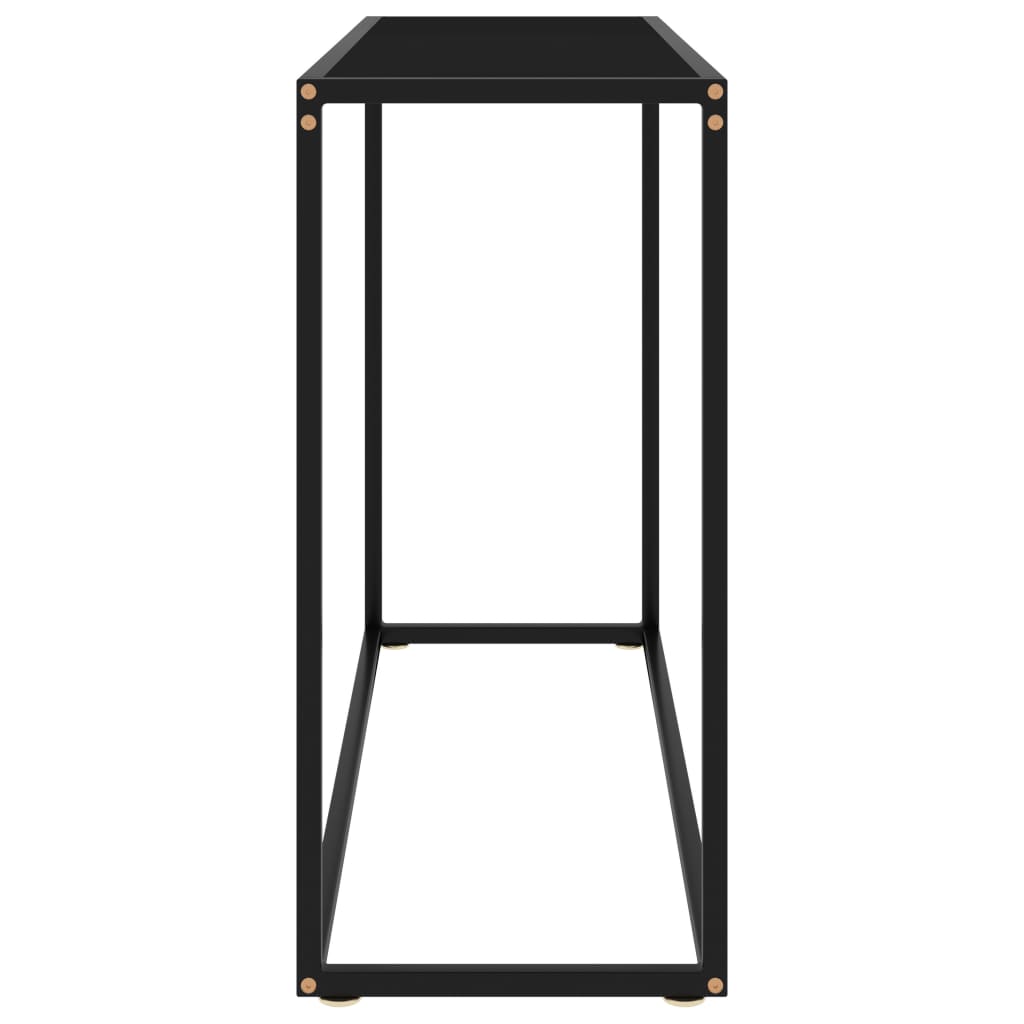 konsolbord 100x35x75 cm hærdet glas sort