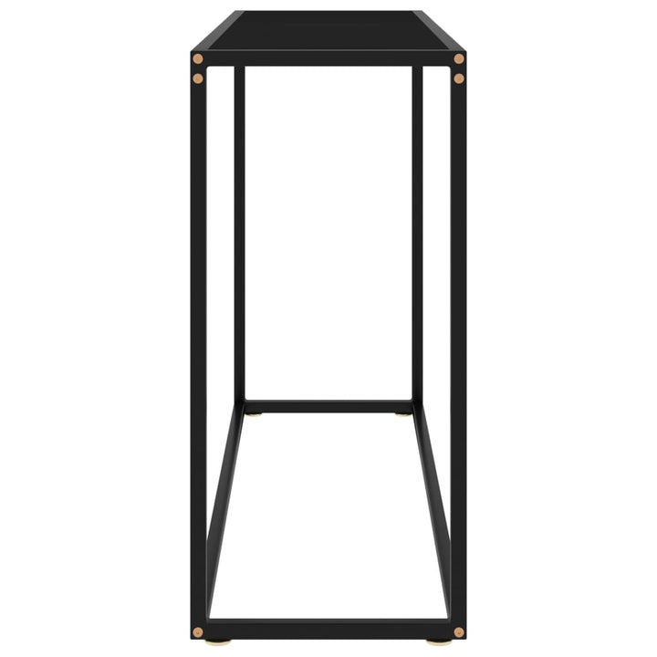 konsolbord 100x35x75 cm hærdet glas sort