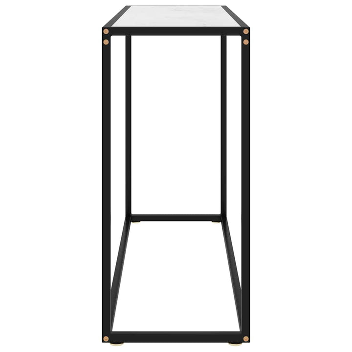 konsolbord 100x35x75 cm hærdet glas hvid