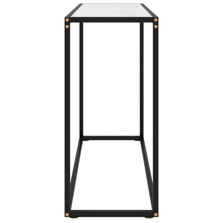 konsolbord 100x35x75 cm hærdet glas hvid