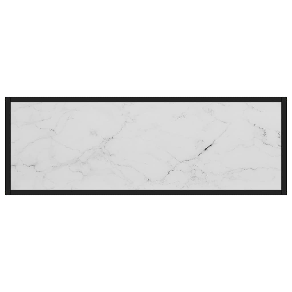 konsolbord 100x35x75 cm hærdet glas hvid