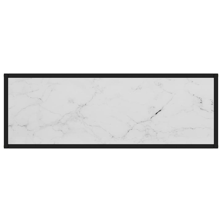 konsolbord 100x35x75 cm hærdet glas hvid