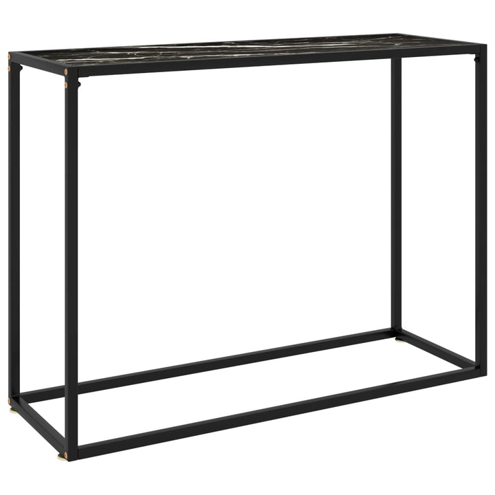 konsolbord 100x35x75 cm hærdet glas sort