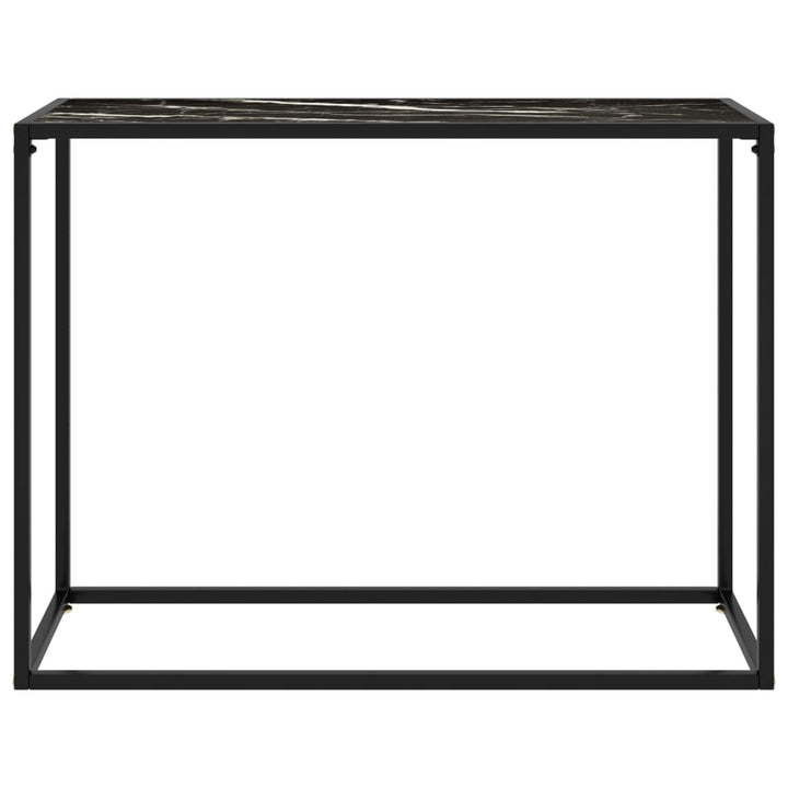 konsolbord 100x35x75 cm hærdet glas sort