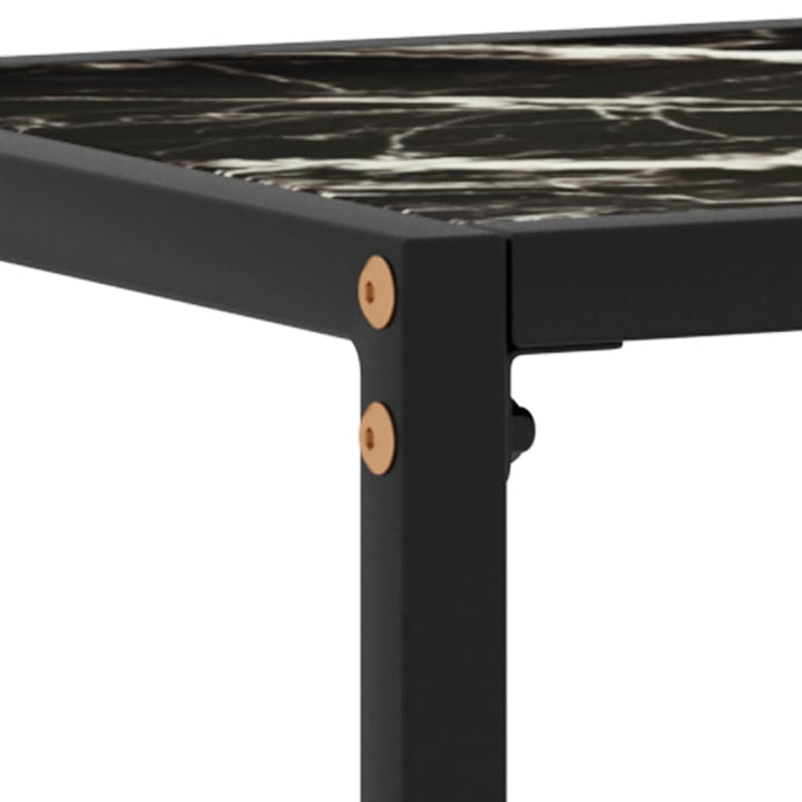 konsolbord 100x35x75 cm hærdet glas sort