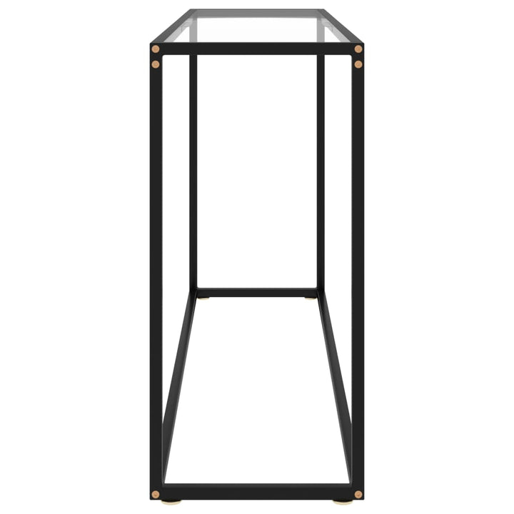 konsolbord 120x35x75 cm hærdet glas transparent