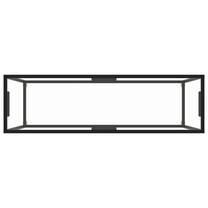 konsolbord 120x35x75 cm hærdet glas transparent