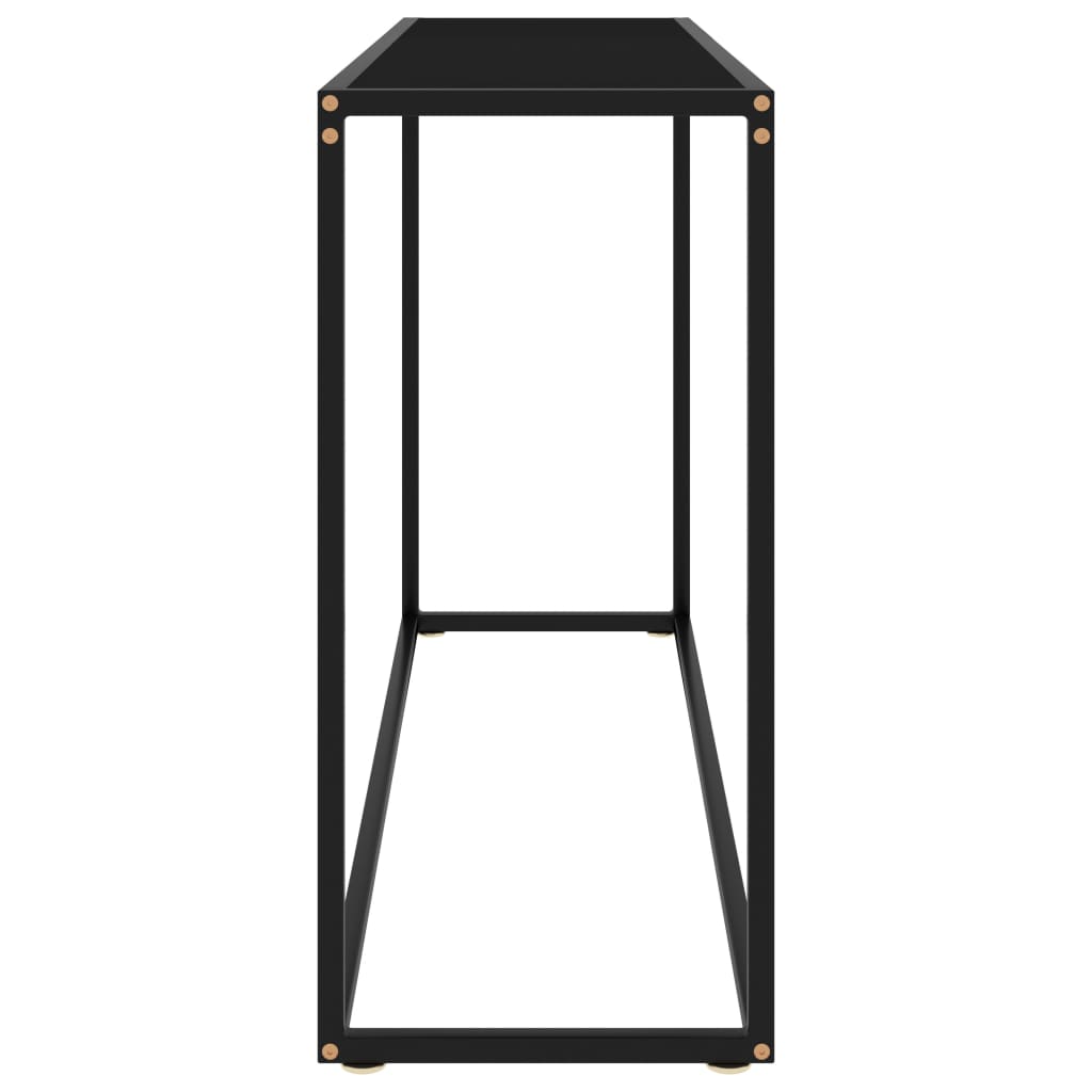 konsolbord 120x35x75 cm hærdet glas sort