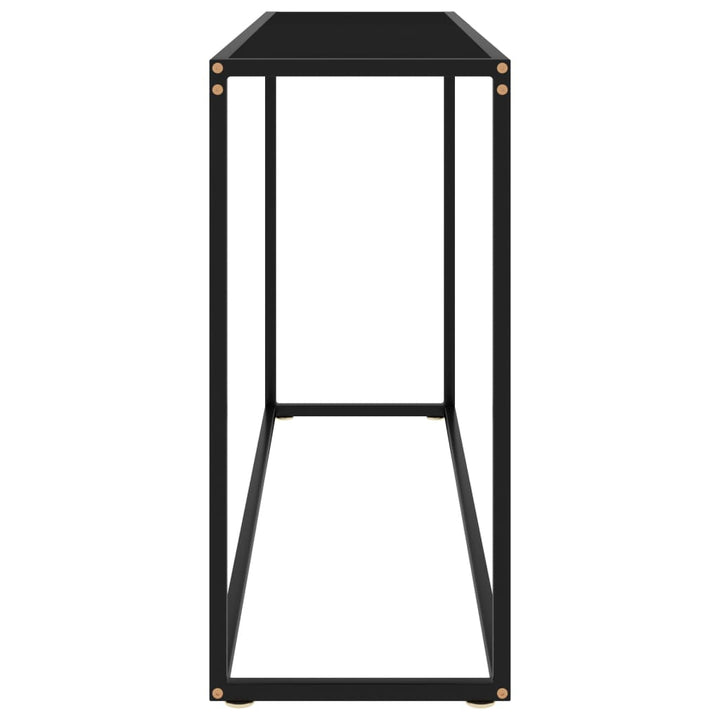 konsolbord 120x35x75 cm hærdet glas sort